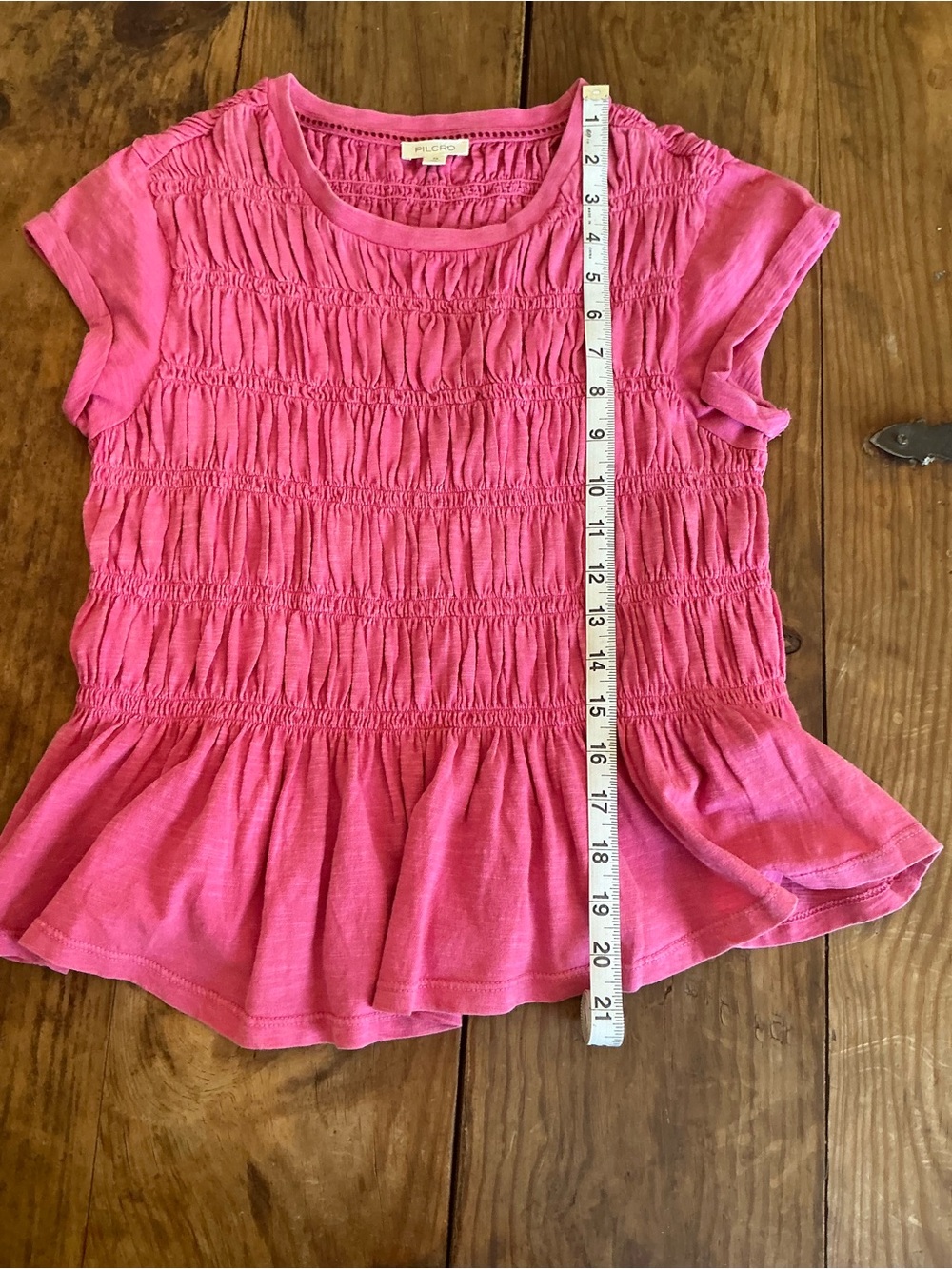 Pilcro Tabby ruched cap sleeved tee - Picture 6 of 7
